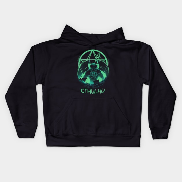 Rise of Cthulhu Kids Hoodie by Vincent Trinidad Art